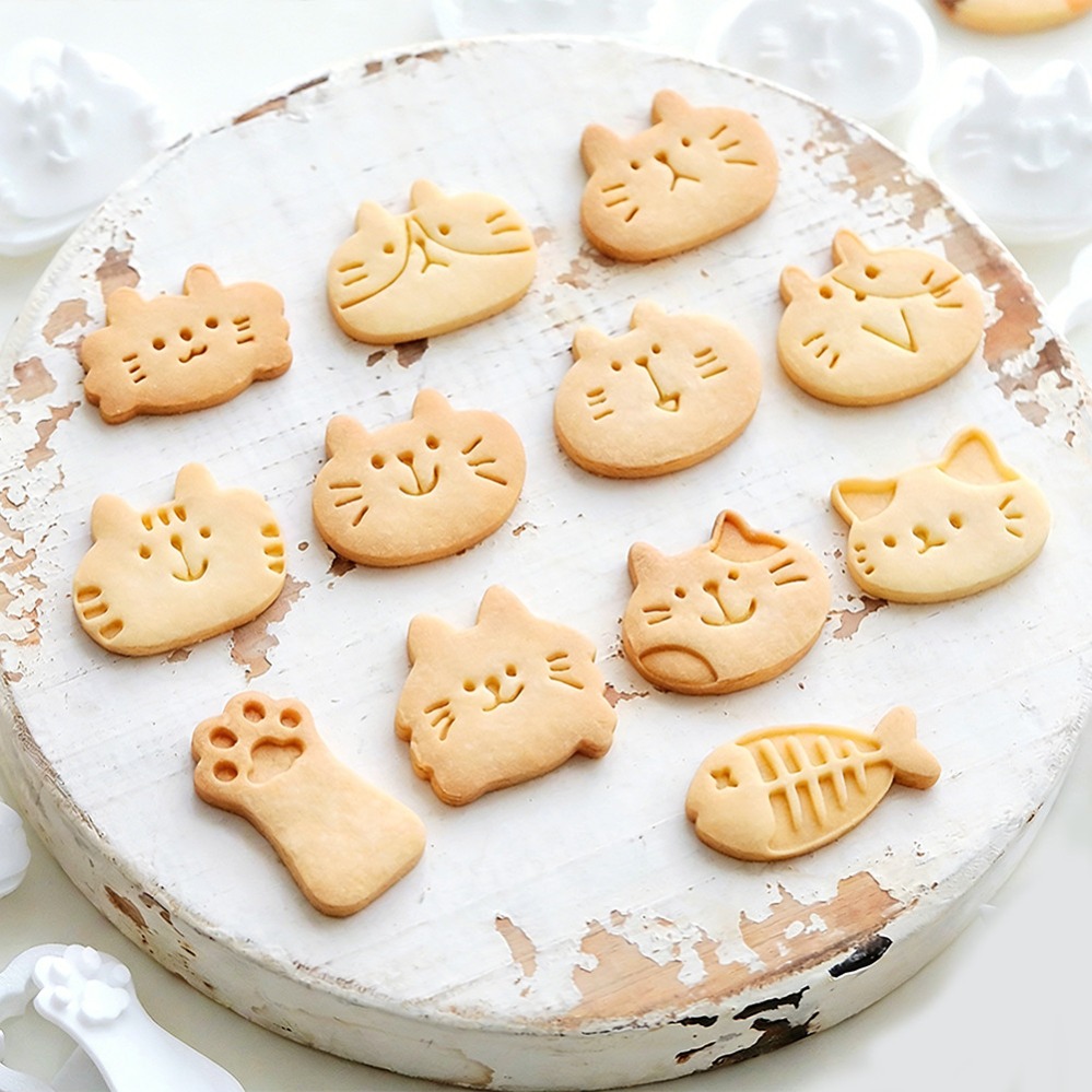 귀여운 새끼 고양이 DIY 스탬프 쿠키 커터 베이킹 몰 - Kitchen Baking Supplies 리뷰 및 가격