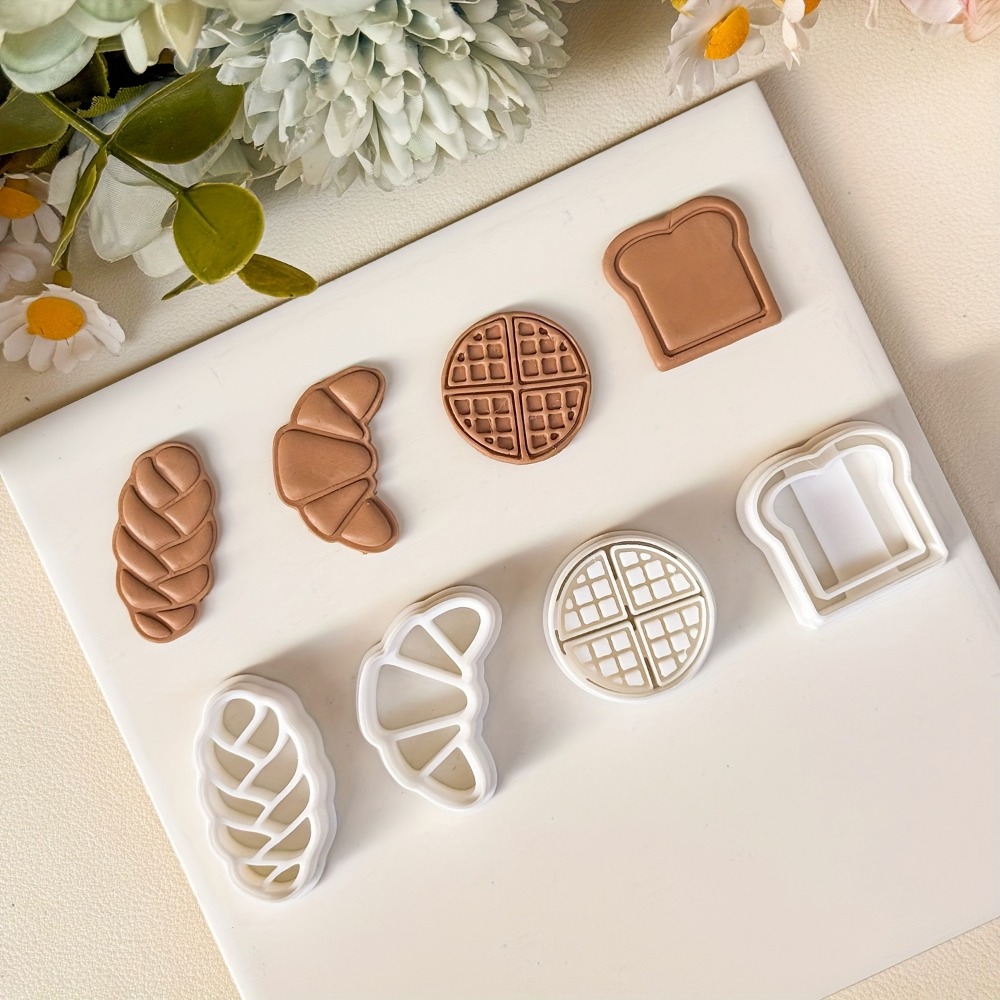4종 빵 모양 쿠키 커터 세트, 크루아상, 토스트, 와 - Cookie Cutter Set 리뷰 및 가격