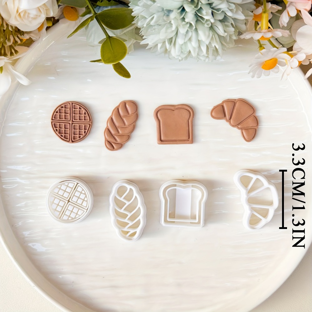 4종 빵 모양 쿠키 커터 세트, 크루아상, 토스트, 와 - Cookie Cutter Set 리뷰 및 가격