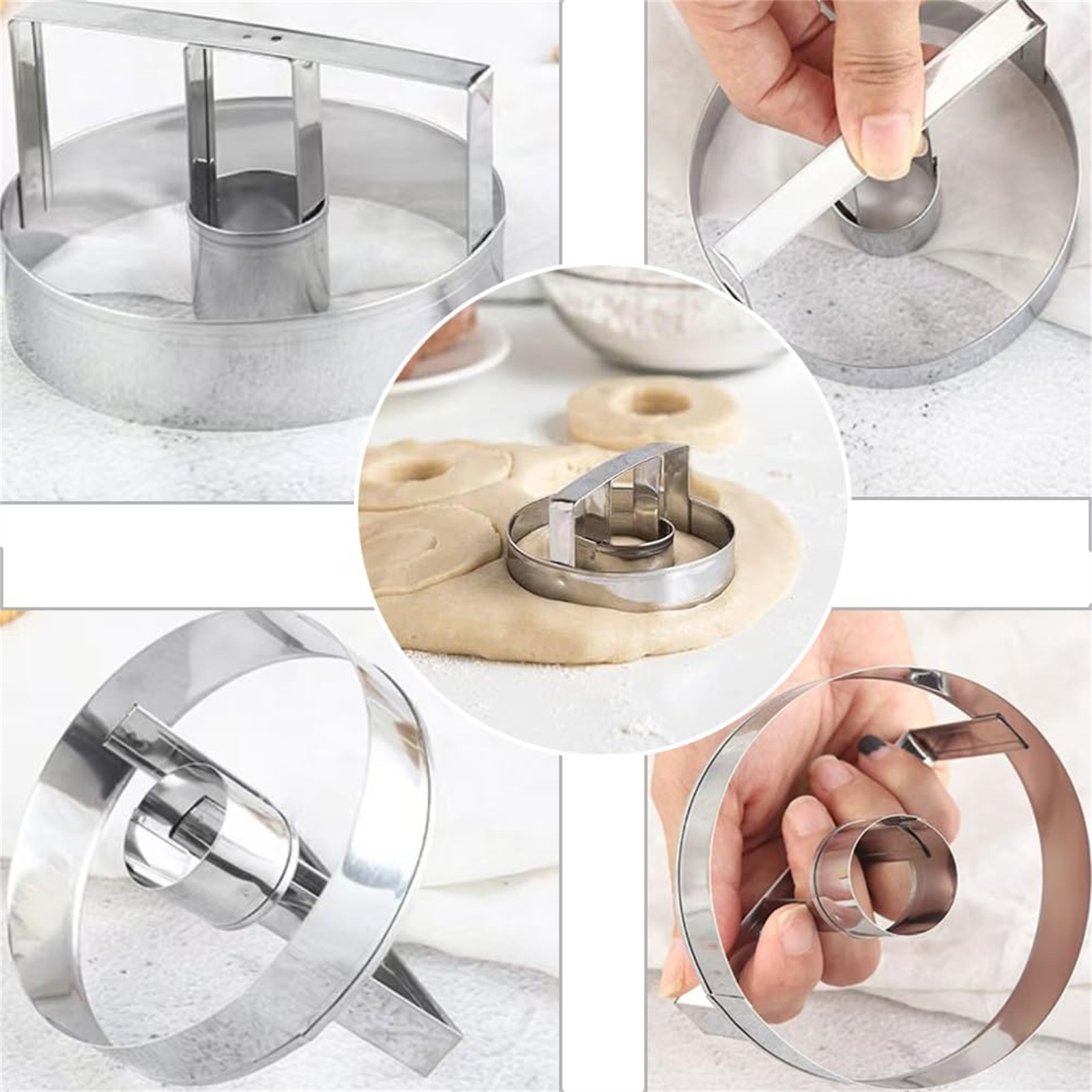 스테인레스 스틸 쿠키 커터 주방 베이킹 라운드 도넛 몰 - Baking Kitchen Diy 리뷰 및 가격