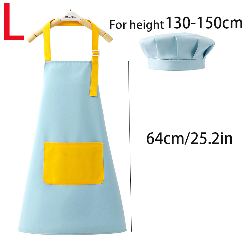 어린이 앞치마와 요리사 모자 세트 소녀를위한 대형 주머 - Kitchen Kids Baking Set 리뷰 및 가격