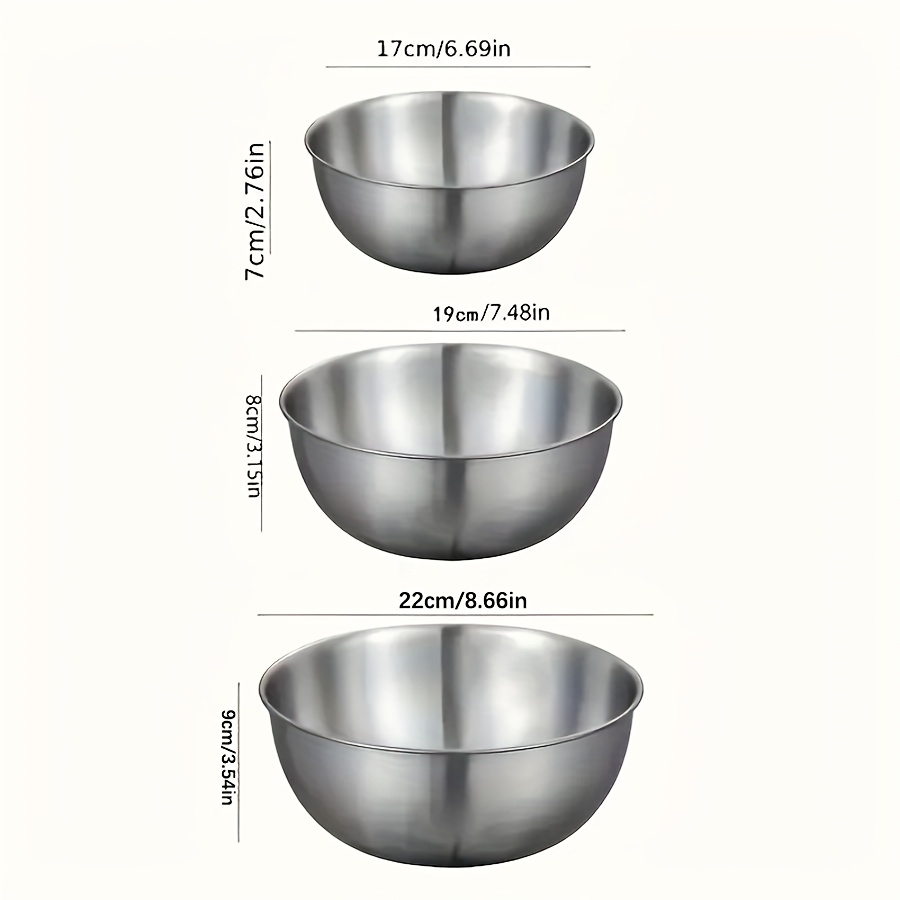 3개 스테인리스 스틸 샐러드 볼 세트, 믹싱 볼, 베이 - Kitchen Baking Set 리뷰 및 가격