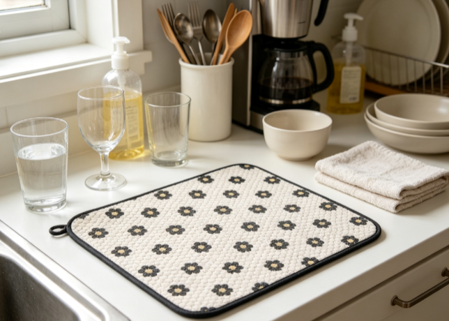 베스트셀러 페니 타일 디자인 주방 식기 건조 매트 1개 - Kitchen Baking Set 리뷰 및 가격