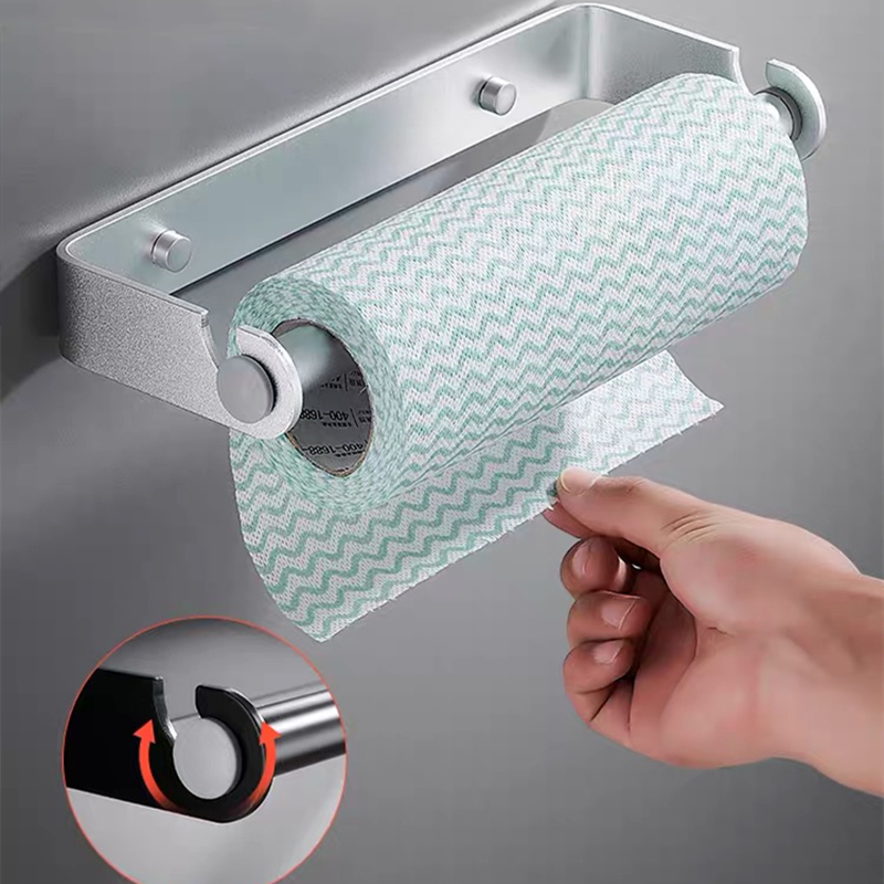 블랙 실버 알루미늄 랩 홀더 키친타월 홀더 벽걸이형 욕 - Kitchen Baking Paper Holder 리뷰 및 가격