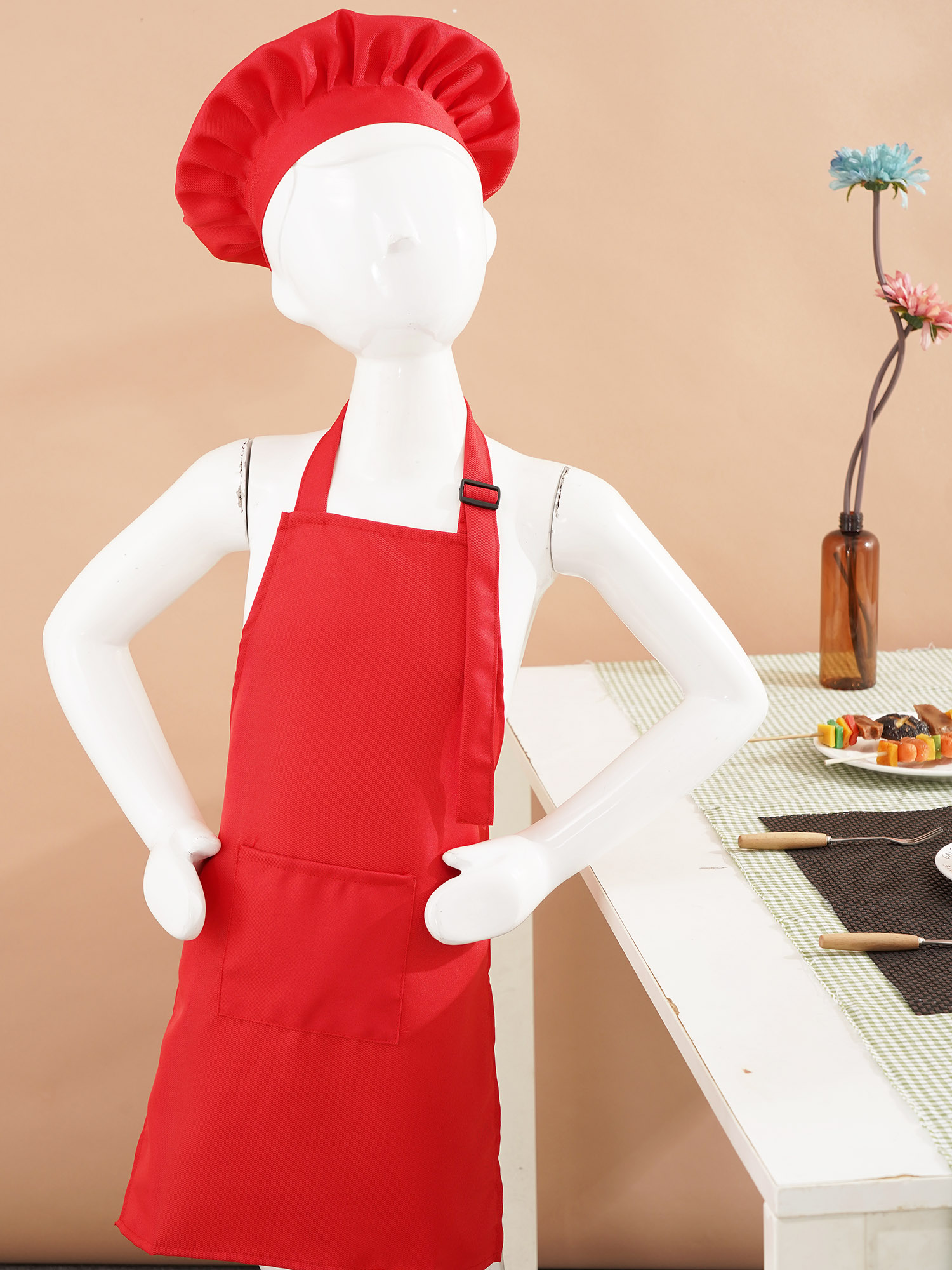 남여 Chirdren 앞치마 조정 가능한 앞치마와 요리 - Kitchen Kids Baking Set 리뷰 및 가격