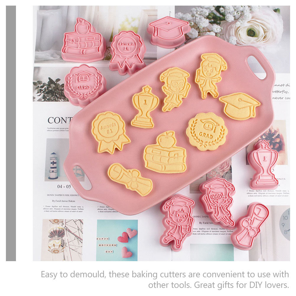 8Pcs 졸업 쿠키 커터 세트 DIY 설탕 쿠키 졸업을 - Cookie Cutter Set 리뷰 및 가격