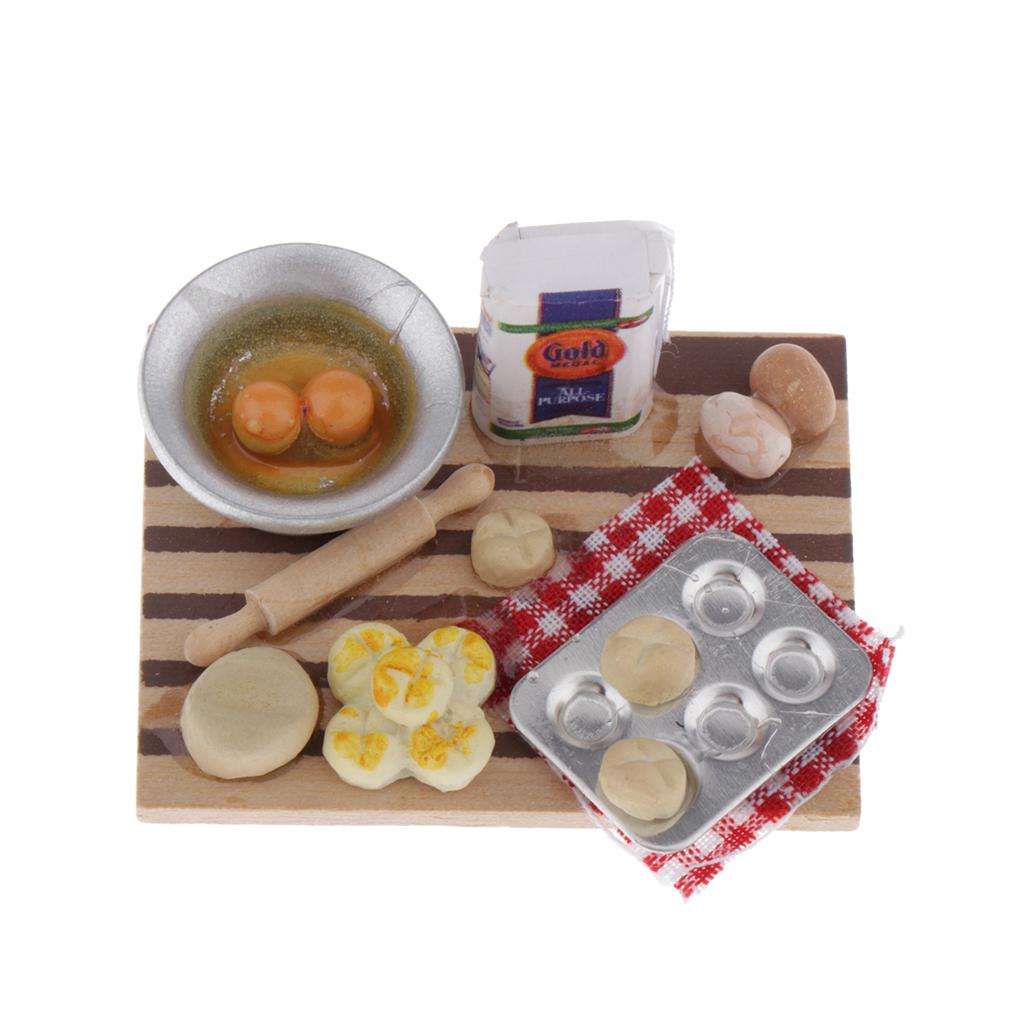 미니어처 주방 인형의 집 빵 나무 음식 모형 베이킹 식 - Kitchen Kids Baking Set 리뷰 및 가격